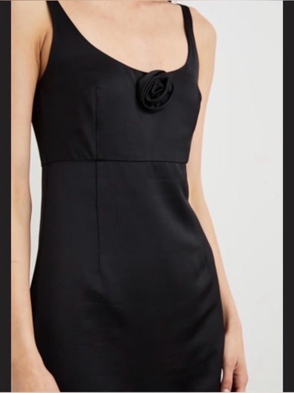 Rails Rhys black satin rosette mini dress - Picture 3 of 15